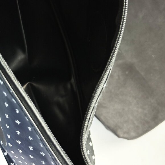 Lancome Cosmetic Bags Lot of 2 Suede Gray Paris Plastic Black White Cases - Picture 5 of 12